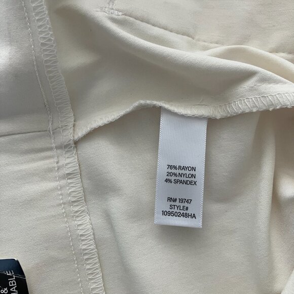 Counterparts Ivory Wide Leg Pull Up Pants Size Large - Picture 4 of 4